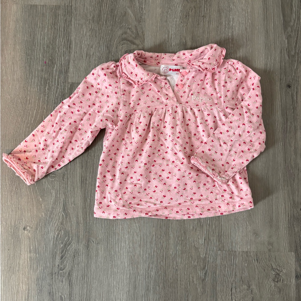 Pink Floral Kids Shirt